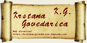 Krstana Govedarica vizit kartica